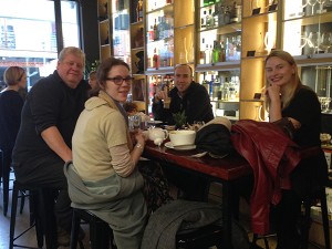 With my collaborating scientists (left to right) – Prof. Philip Poronnik, Rosie, Prof. Lorimer Moseley and last but not the least, Dr. Tasha Stanton. Thanks to ANAT, who is funding my VR project research and collaboration, we were able to finally get together face to face.